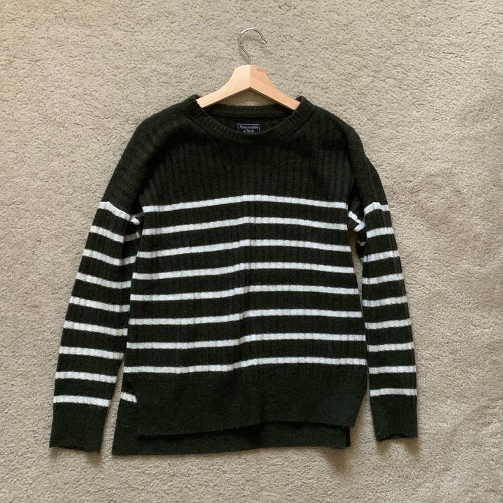 Abercrombie & fitch stripes rib knit sweater